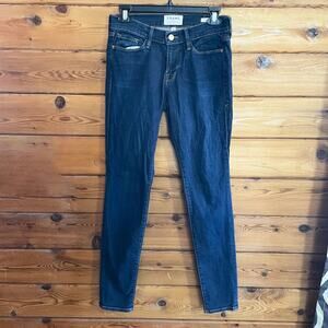 Frame Denim Le High de Jeanne Skinny Jeans in Dark Wash Marshall